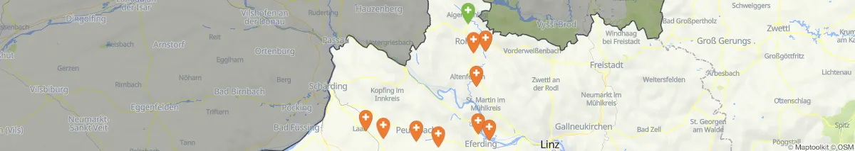 Map view for Pharmacies emergency services nearby Hofkirchen im Mühlkreis (Municipality, Oberösterreich) (123)
